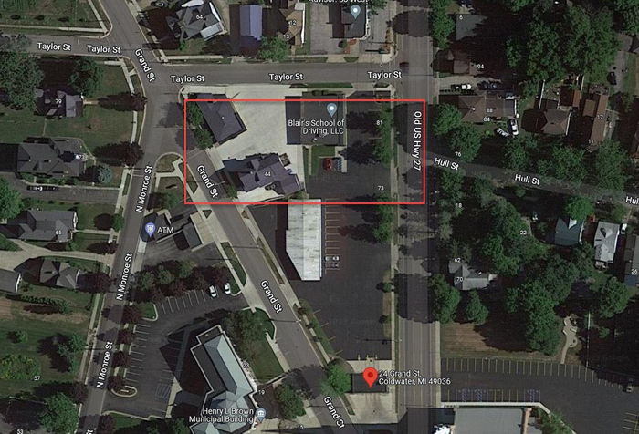 Shorts Drive-In (B&K Root Beer, Allens Root Beer, B-K Root Beer, BK Root Beer) - 2022 Aerial Of Original Grand St Location Of B-K (newer photo)